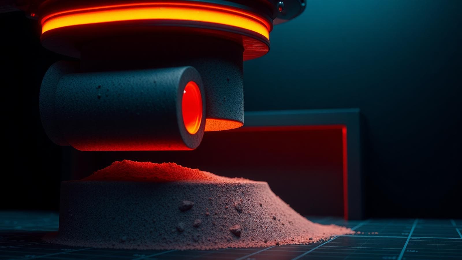 3D printer extruding concrete